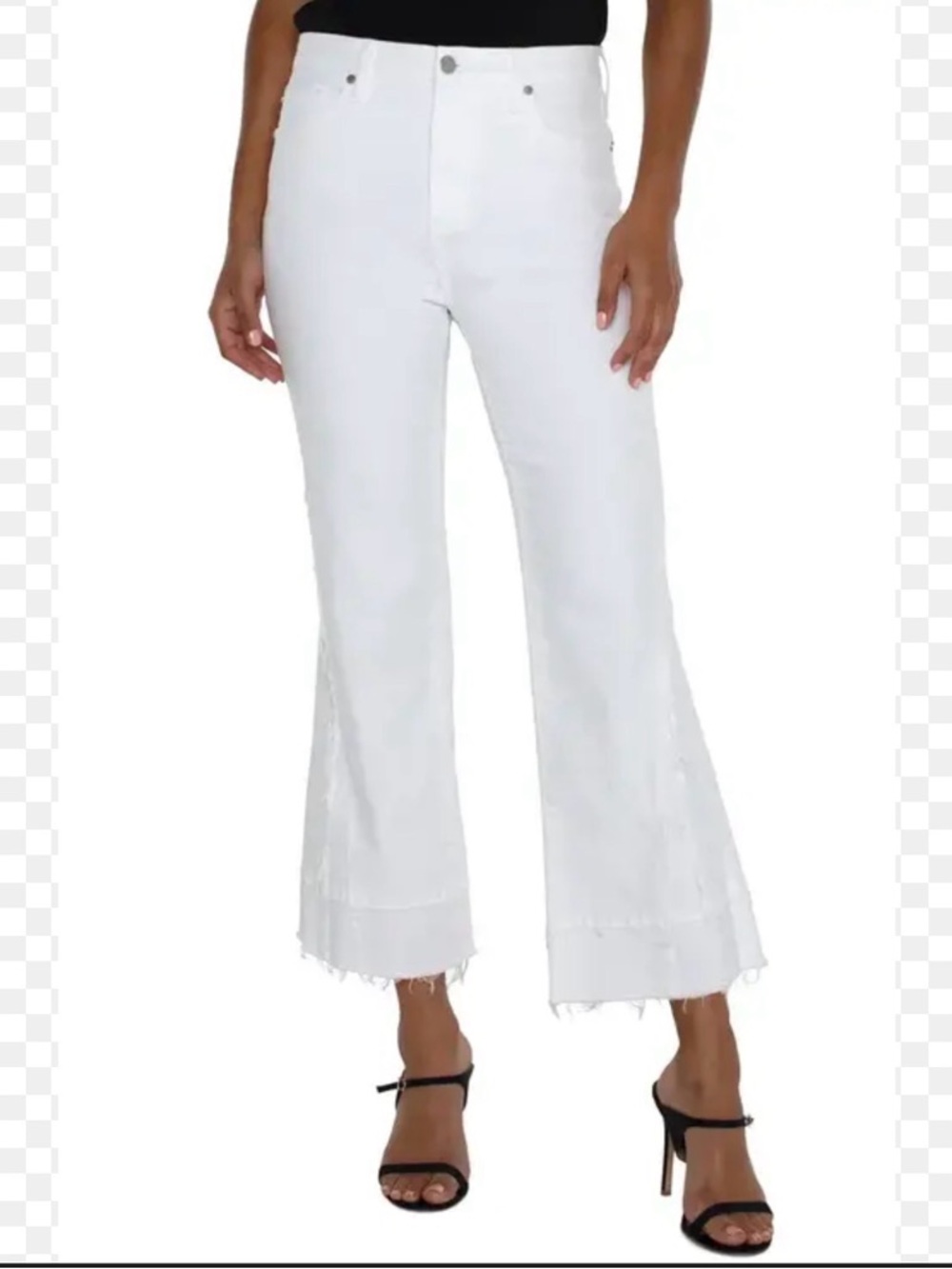 Liverpool Jeans Company White High-Rise cropped flare Leg Jeans Hannah crop 8/29
